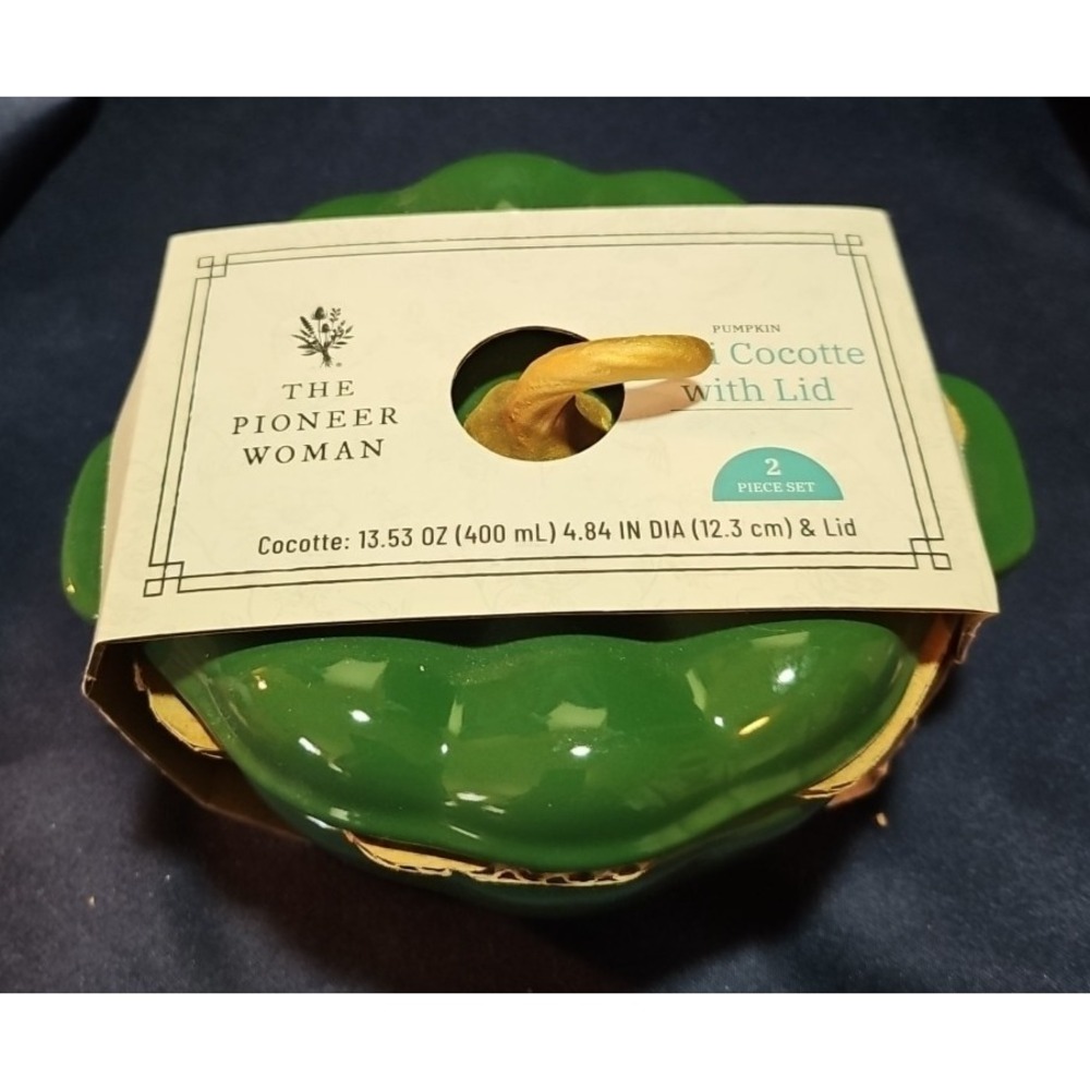 The Pioneer woman Mini Cocotte with Lid 13.53oz (400 mL) Green
